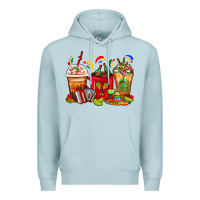 Blue Mist Mexico Coffee Cups Premium Hoodie - FaDigitalArtStudio