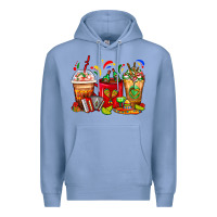 Colony Blue Mexico Coffee Cups Premium Hoodie - FaDigitalArtStudio