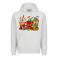 Dove Grey Mexico Coffee Cups Premium Hoodie - FaDigitalArtStudio