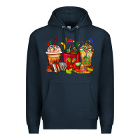 Navy Mexico Coffee Cups Premium Hoodie - FaDigitalArtStudio