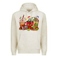 Oatmeal Heather Mexico Coffee Cups Premium Hoodie - FaDigitalArtStudio
