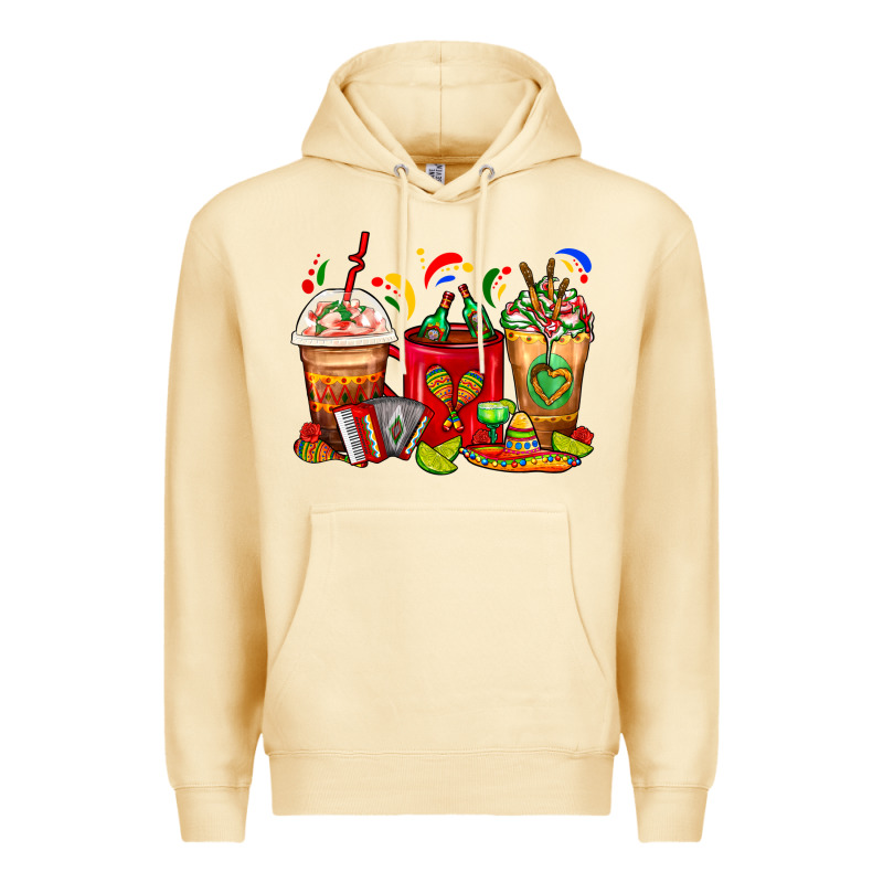 Mexico Coffee Cups Premium Hoodie by FaDigitalArtStudio | Teevron