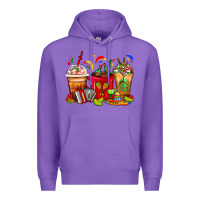 Purple Mexico Coffee Cups Premium Hoodie - FaDigitalArtStudio