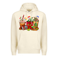 Sandshell Mexico Coffee Cups Premium Hoodie - FaDigitalArtStudio