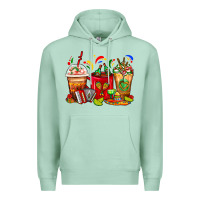 Seafoam Mexico Coffee Cups Premium Hoodie - FaDigitalArtStudio