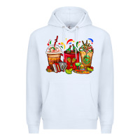 White Mexico Coffee Cups Premium Hoodie - FaDigitalArtStudio