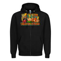 Black Happy Thanksgiving Zipper Hoodie - FaDigitalArtStudio
