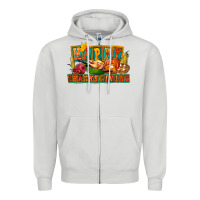Dove Grey Happy Thanksgiving Zipper Hoodie - FaDigitalArtStudio