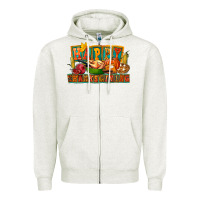 Oatmeal Heather Happy Thanksgiving Zipper Hoodie - FaDigitalArtStudio