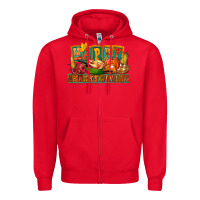 Red Happy Thanksgiving Zipper Hoodie - FaDigitalArtStudio