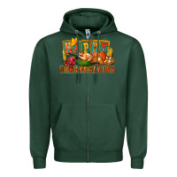 Sports Green Happy Thanksgiving Zipper Hoodie - FaDigitalArtStudio