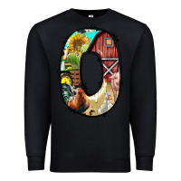 Black farm life alphabet lowercase letters o Premium Sweatshirt - BundleAndBundleShop