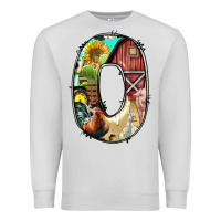 Dove Grey farm life alphabet lowercase letters o Premium Sweatshirt - BundleAndBundleShop