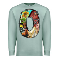 Seafoam farm life alphabet lowercase letters o Premium Sweatshirt - BundleAndBundleShop