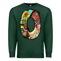 Sports Green farm life alphabet lowercase letters o Premium Sweatshirt - BundleAndBundleShop