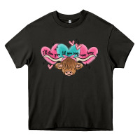Asphalt western cow and heart Heavy Core Tee - MaliasSmallBusiness