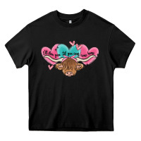 Black western cow and heart Heavy Core Tee - MaliasSmallBusiness