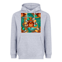 Heather Grey thanksgiving  turkey seamless pattern Heavyweight Hoodie - BundleAndBundleShop