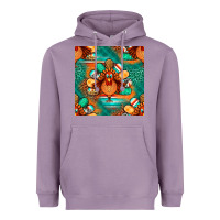 Lavender thanksgiving  turkey seamless pattern Heavyweight Hoodie - BundleAndBundleShop