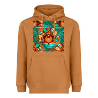 Meerkat thanksgiving  turkey seamless pattern Heavyweight Hoodie - BundleAndBundleShop