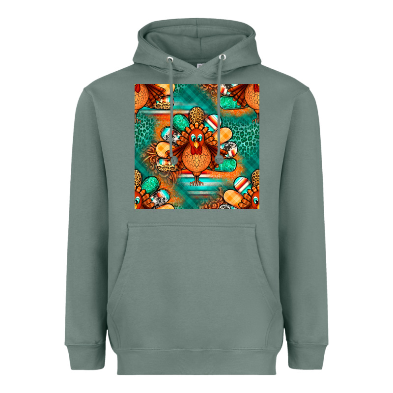 Thanksgiving  Turkey Seamless Pattern Heavyweight Hoodie by BundleAndBundleShop | Teevron
