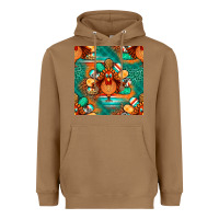 Toasted Coconut thanksgiving  turkey seamless pattern Heavyweight Hoodie - BundleAndBundleShop