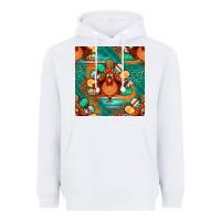 White thanksgiving  turkey seamless pattern Heavyweight Hoodie - BundleAndBundleShop