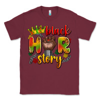 Burgundy black her story Classic Tee - Artiststas