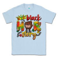 Dusty Blue black her story Classic Tee - Artiststas