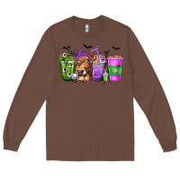 Chestnut Coffee Cups with Cow and Halloween Long Sleeve Tee - texasbilliewilder