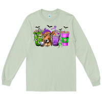 Matcha Coffee Cups with Cow and Halloween Long Sleeve Tee - texasbilliewilder