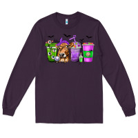 Plum Coffee Cups with Cow and Halloween Long Sleeve Tee - texasbilliewilder