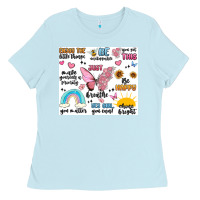 Baby Blue positive affirmations Ladies Tee - MaliasSmallBusiness