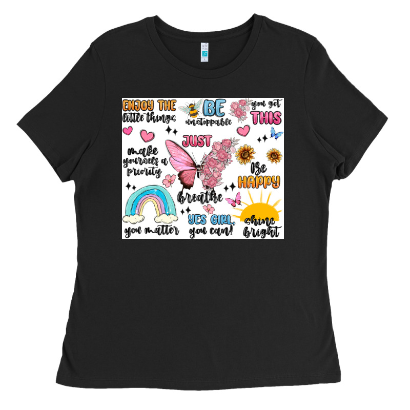Positive Affirmations Ladies Tee by MaliasSmallBusiness | Teevron
