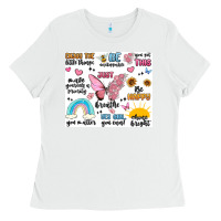 White positive affirmations Ladies Tee - MaliasSmallBusiness