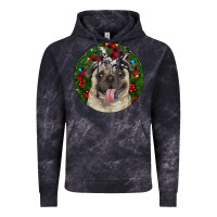 Cloud Black Christmas Pug With Buffalo Plaid Vintage Hoodie - RanaPortraitStore