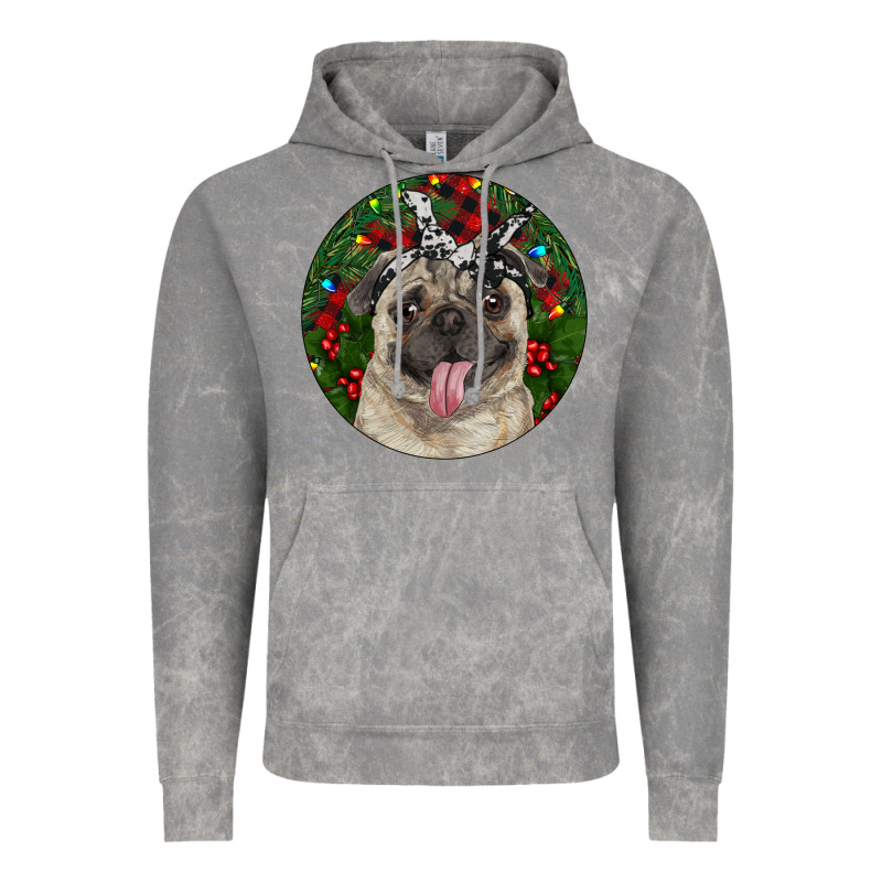 Christmas Pug With Buffalo Plaid Vintage Hoodie by RanaPortraitStore | Teevron