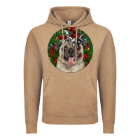 Vintage Coffee Christmas Pug With Buffalo Plaid Vintage Hoodie - RanaPortraitStore