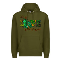 Army Green For The Love Of The Dragons Premium Hoodie - RanaPortraitStore