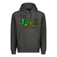 Charcoal Heather For The Love Of The Dragons Premium Hoodie - RanaPortraitStore