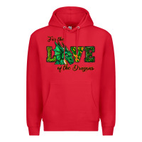 Red For The Love Of The Dragons Premium Hoodie - RanaPortraitStore
