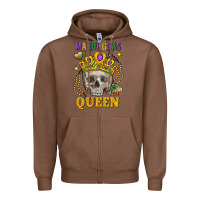Chestnut Skull Mardi Gras queen Zipper Hoodie - FaDigitalArtStudio