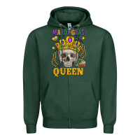 Sports Green Skull Mardi Gras queen Zipper Hoodie - FaDigitalArtStudio