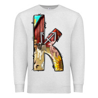 Oatmeal Heather farm life alphabet lowercase letters k Premium Sweatshirt - BundleAndBundleShop