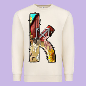 Farm Life Alphabet Lowercase Letters K Premium Sweatshirt Designed By Bundleandbundleshop