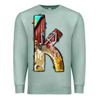 Seafoam farm life alphabet lowercase letters k Premium Sweatshirt - BundleAndBundleShop