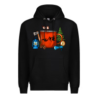Black Camper Coffee Cup Premium Hoodie - FaDigitalArtStudio