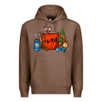 Chestnut Camper Coffee Cup Premium Hoodie - FaDigitalArtStudio