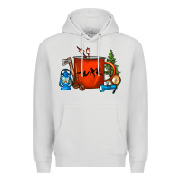 Dove Grey Camper Coffee Cup Premium Hoodie - FaDigitalArtStudio