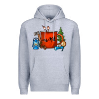 Heather Grey Camper Coffee Cup Premium Hoodie - FaDigitalArtStudio